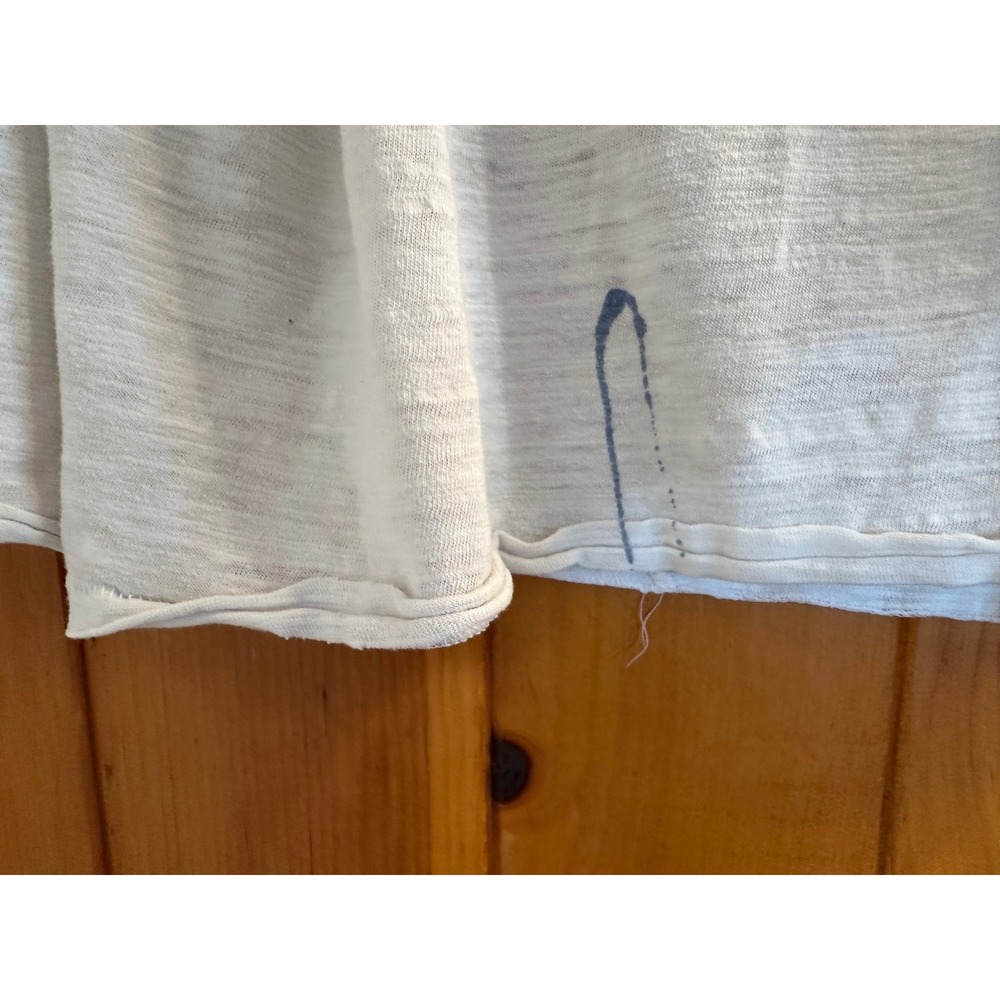 Totally destroyed White Tee M-XL. Holes, Paint stains, Paper Thin thrashed - Picture 2 of 14